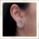 CZ rosegold earring