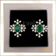 Green cz earring