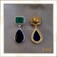 Emerald and blue sapphire