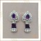 Amethyst diamond earring