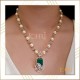 Pearl Emerald necklace