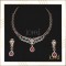 Diamond look necklace set