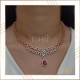 Diamond look necklace set