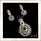 Diamond look pendant set