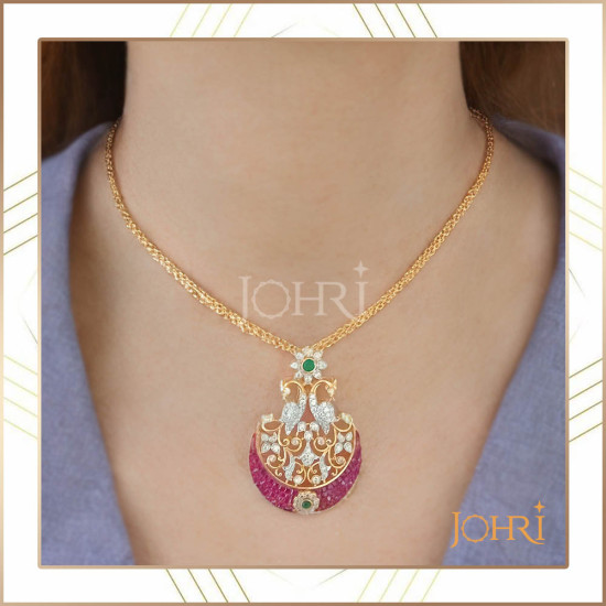 Diamond ruby pendant