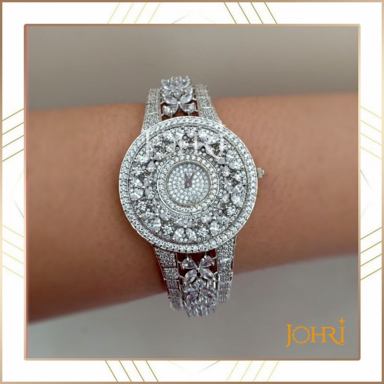 Silver Pandora Diamond Watch For Womens | 925 Sterling Silver Watch |  Silveradda